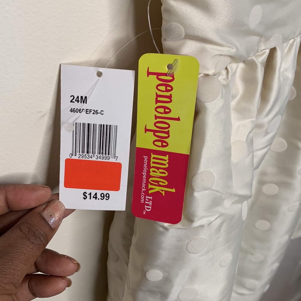 SOLD- Toddler 24m Formal Dress Champagne & Gold - Picture 3 of 7